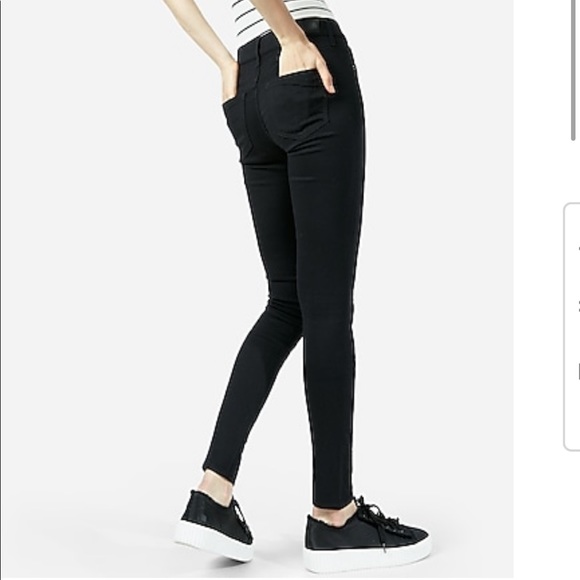 Black Jean Leggings - Picture 2 of 6